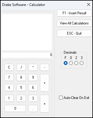 Image of the Drake Software calculator